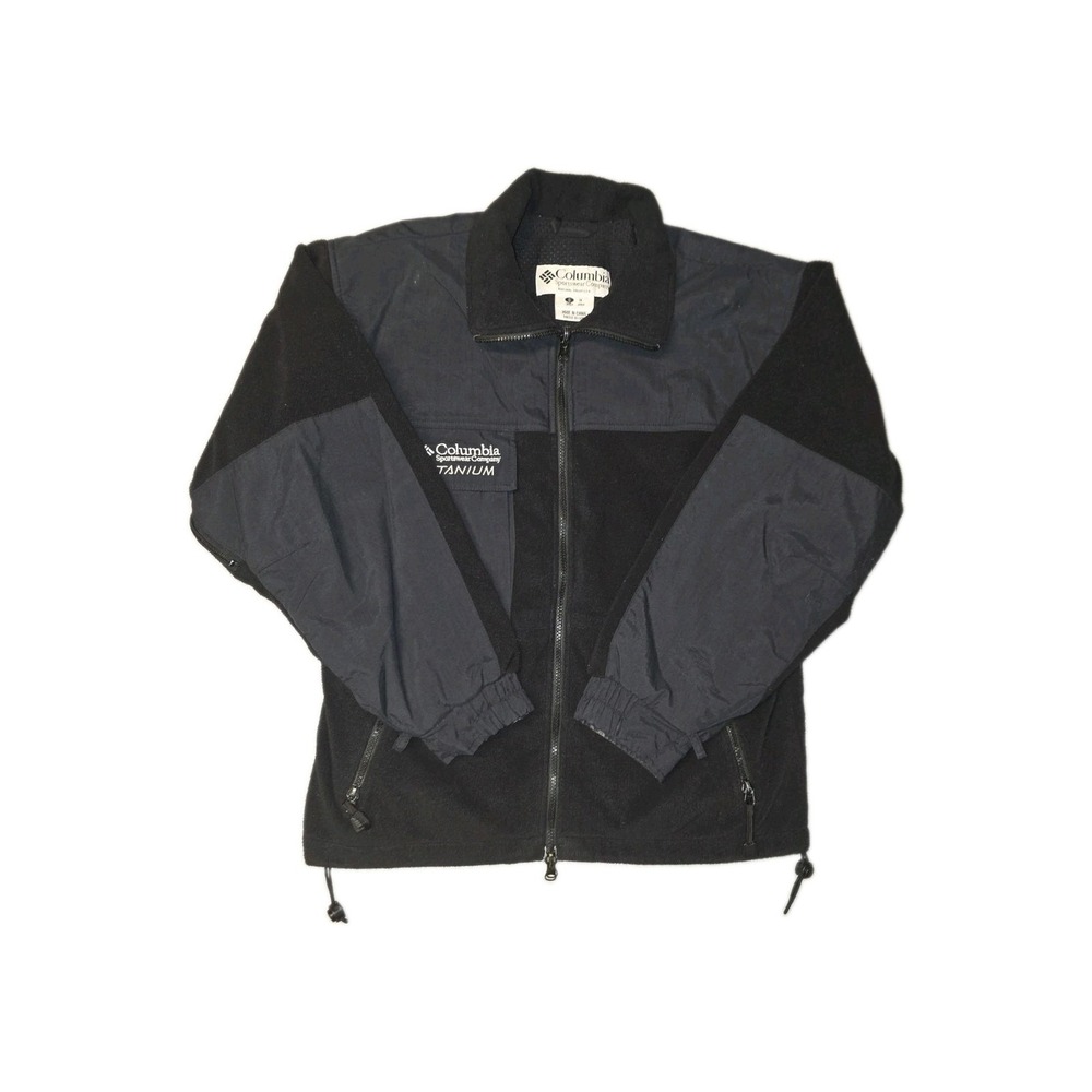 Columbia Titanium Fleece Nylon Full Zip Size S Black Jacket - Picture 1 of 11